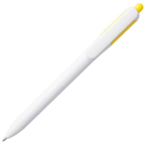 Изображение Ручка шариковая Bolide, белая с желтым