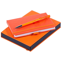 Набор Idea: авторучка и блокнот, оранжевый
