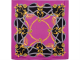 Изображение Платок шелковый розово-черный