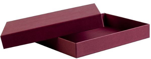 Изображение Коробка под ежедневник, бордовая, 22,5*16,3 см