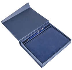 Коробка под ежедневник и ручку, синяя, 23*18,5 см