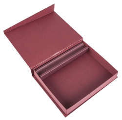 Коробка под ежедневник и ручку Duo, бордовая, 23*18,5 см