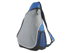 Треугольный рюкзак Спортивный, на одной лямке, серо-синий