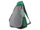 Изображение Треугольный рюкзак Спортивный, на одной лямке, зелено-серый