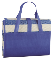 Циновка для пляжа в форме сумки, синяя