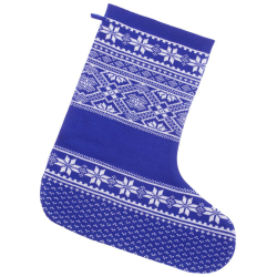 Новогодний носок для подарков Скандик, васильковый