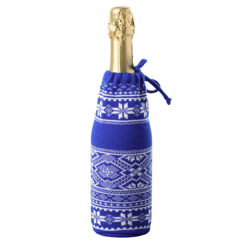 Изображение Чехол для шампанского Скандик, синий (василек)