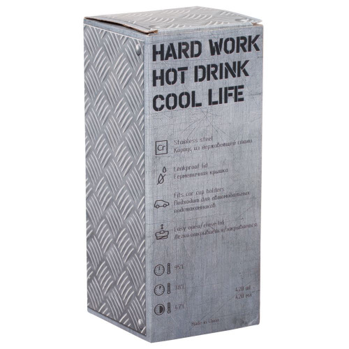 Изображение Герметичный термостакан Hard Work на 420 мл, вакуумный