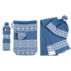 Подарочный новогодний набор Скандик, синий (индиго)