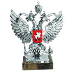 Скульптура Герб России, серебряный декор