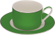 Изображение Чайная пара Риом зеленая, фарфор