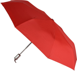 Зонт женский Леньяно в 3 сложения, автомат, красный