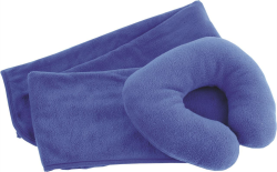 Набор для путешествий Отдых: плед и подушка в чехле синий