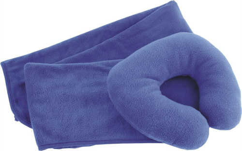 Изображение Набор для путешествий Отдых: плед и подушка в чехле синий