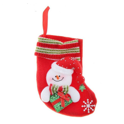 Носок для подарка Снеговик с гостинцем