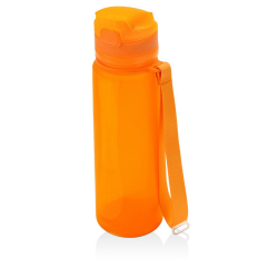 Складная бутылка Твист, мерная шкала, 500 мл, оранжевая