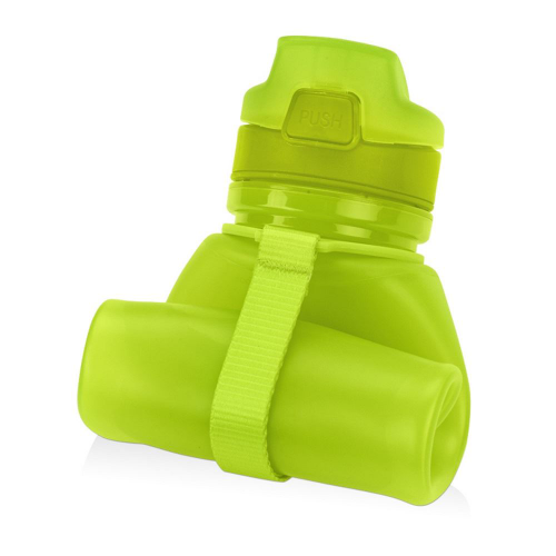 Изображение Складная бутылка Твист, мерная шкала, 500 мл, зеленая