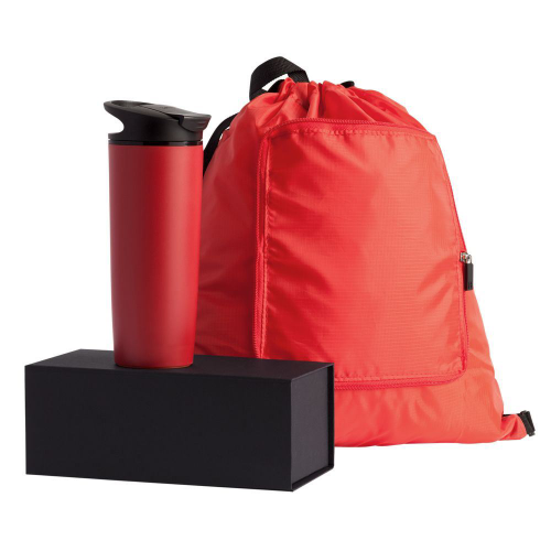 Изображение Набор туриста inMotion: термостакан и рюкзак, красный