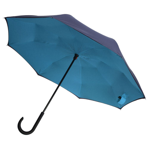 Изображение Умный зонт Наоборот (антизонт), сине-голубой