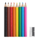 Изображение Набор Hobby с цветными карандашами и точилкой, белый