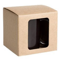 Коробка для кружки Window, крафт, 11,2*10,7 см
