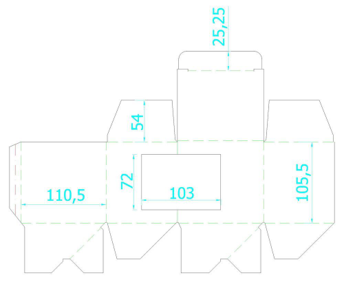 Изображение Коробка для кружки с окошком, крафт, 11,2*9,4 см