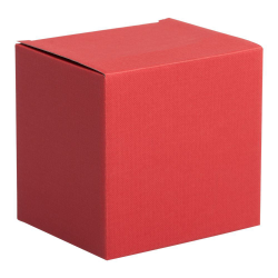 Коробка для кружки, красная, 11*10,5 см