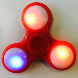 Спиннер Fidget Spinner LED light, лопости с LED подсветкой, красный