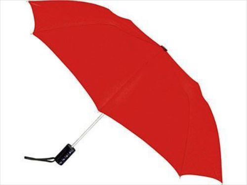 Изображение Зонт складной полуавтоматический, красный