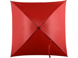 Зонт трость квадратный с деревянной ручкой, красный