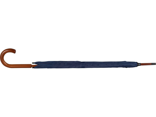 Изображение Зонт трость квадратный с деревянной ручкой, синий