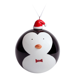Елочный шар с фигуркой «Новогодний пингвин», 10 см