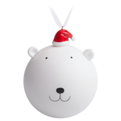 Елочный шар с фигуркой Новогодний мишка, 10 см