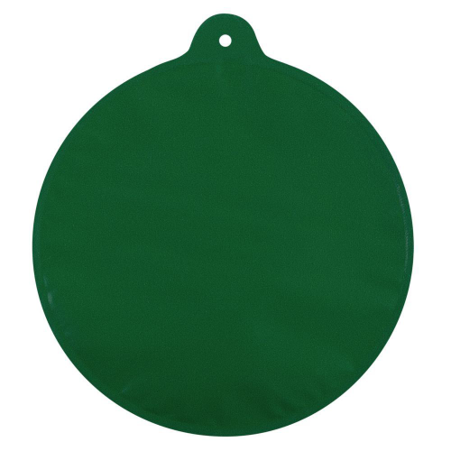 Изображение Новогодний самонадувающийся шарик, зеленый с белым рисунком