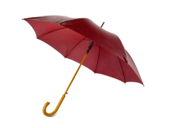 Зонт трость Радуга с деревянной ручкой, бордовый