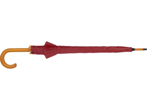Изображение Зонт трость Радуга с деревянной ручкой, бордовый
