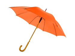 Зонт трость Радуга, полуавтомат, оранжевый