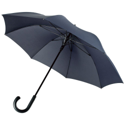 Зонт трость Alessio полуавтомат, антишторм, темно-синий