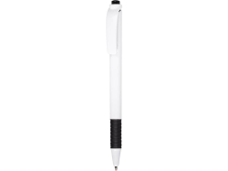 Ручка пластиковая шариковая Эрнхардт, белая с чёрным
