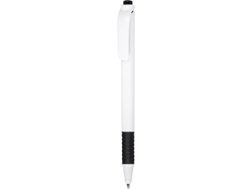Изображение Ручка пластиковая шариковая Эрнхардт, белая с чёрным