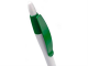 Изображение Ручка пластиковая шариковая Пиаф, белая с зелёным