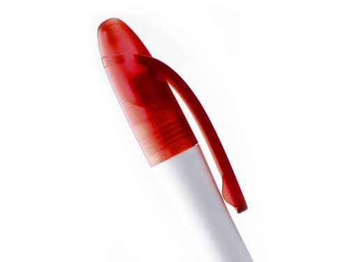 Изображение Ручка пластиковая шариковая Эвита, белая с красным