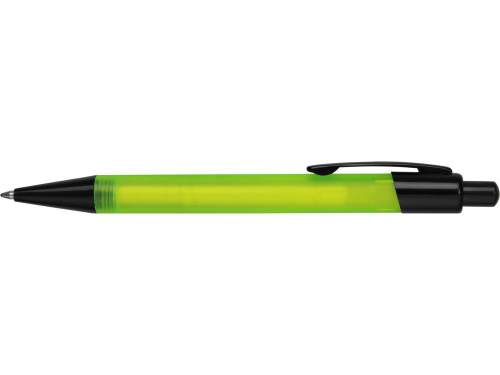 Изображение Ручка пластиковая шариковая Картер, лайм с черным