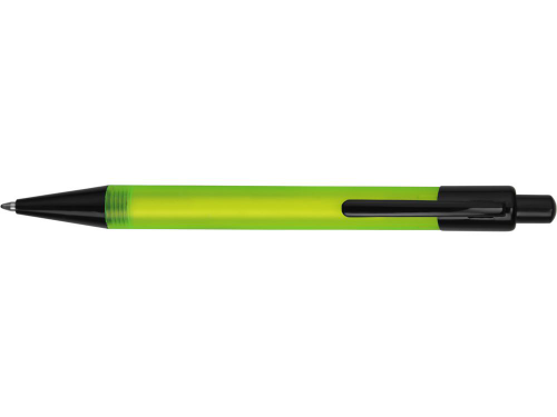Изображение Ручка пластиковая шариковая Картер, лайм с черным