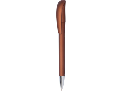 Ручка пластиковая шариковая Сорос, коричневая