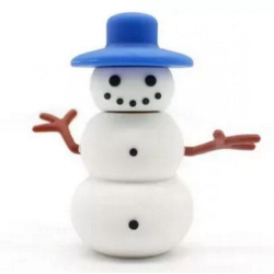 Флешка Снеговик в резиновой шапке силиконовая на 16 гб