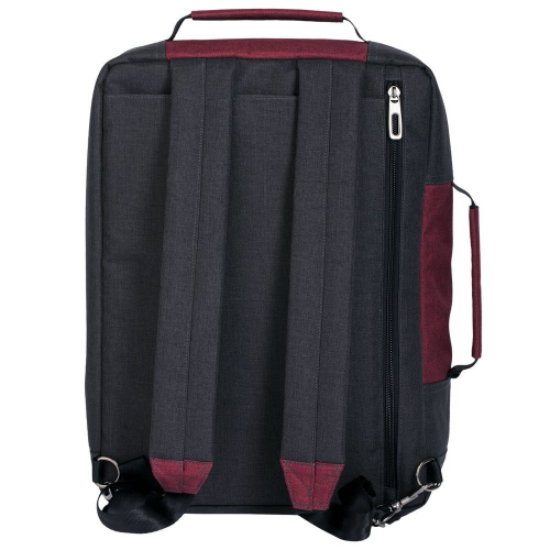 Изображение Рюкзак для ноутбука 2 в 1 twoFold, серый с бордовым