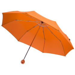 Зонт складной Floyd с кольцом, механический, 3 сложения, оранжевый