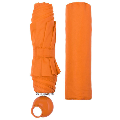 Изображение Зонт складной Floyd с кольцом, механический, 3 сложения, оранжевый