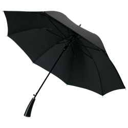 Зонт трость с фактурной тканью Ricardo, черный (купол 112 см)